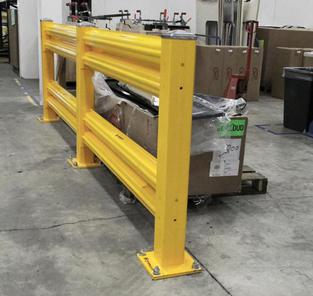 Yellow Guardrail Double Rail High